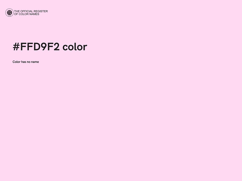 #FFD9F2 color image