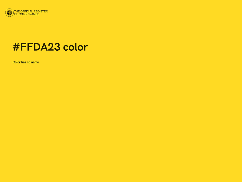 #FFDA23 color image