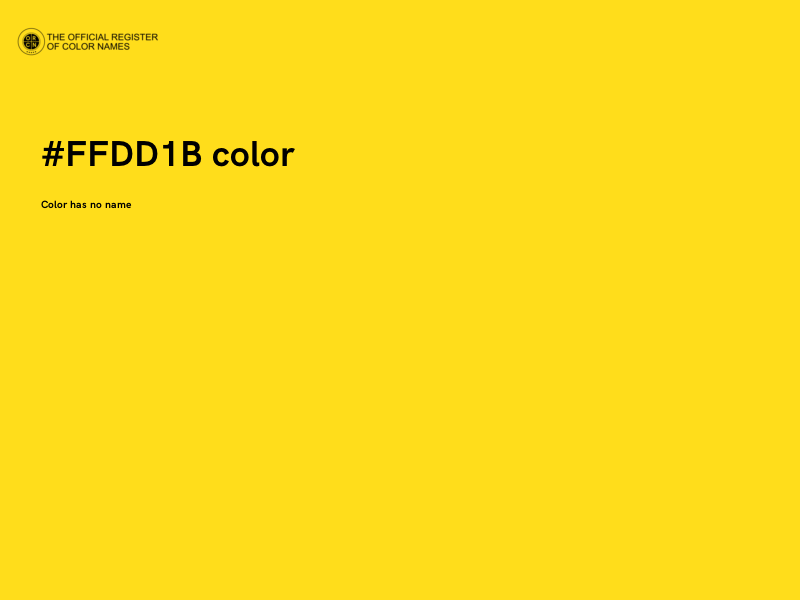 #FFDD1B color image