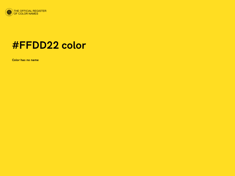#FFDD22 color image