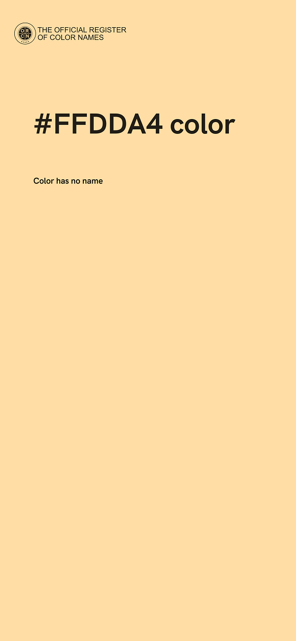 #FFDDA4 color image