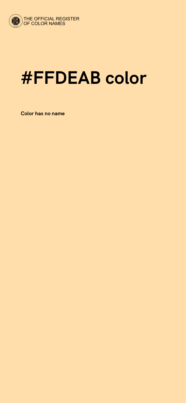 #FFDEAB color image