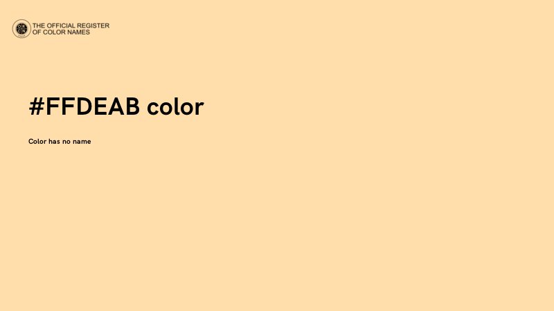 #FFDEAB color image