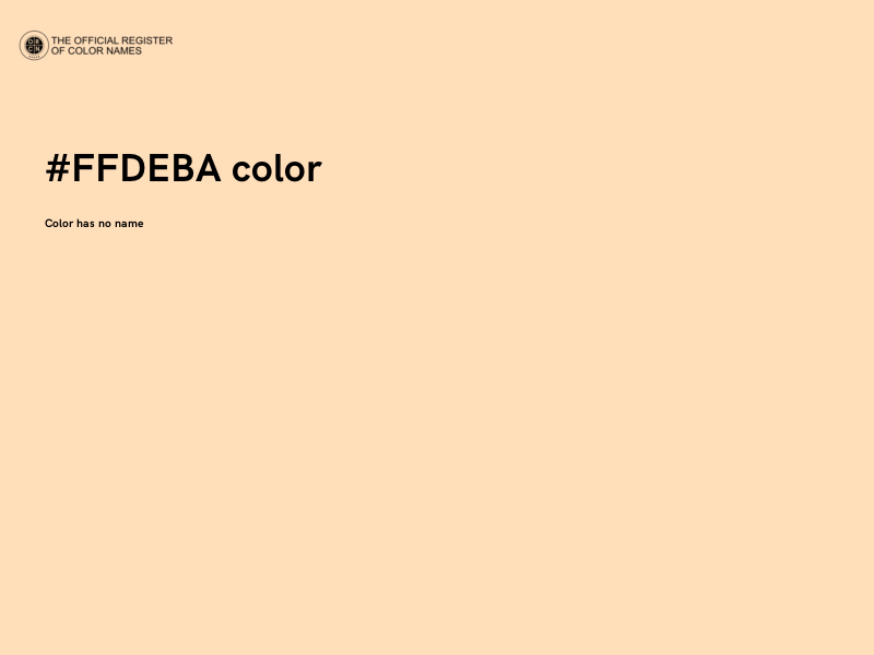 #FFDEBA color image