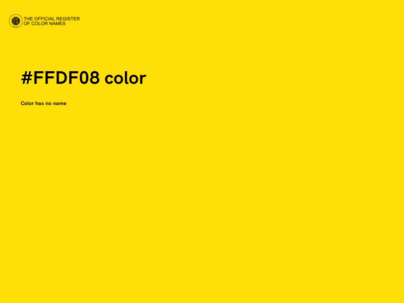 #FFDF08 color image