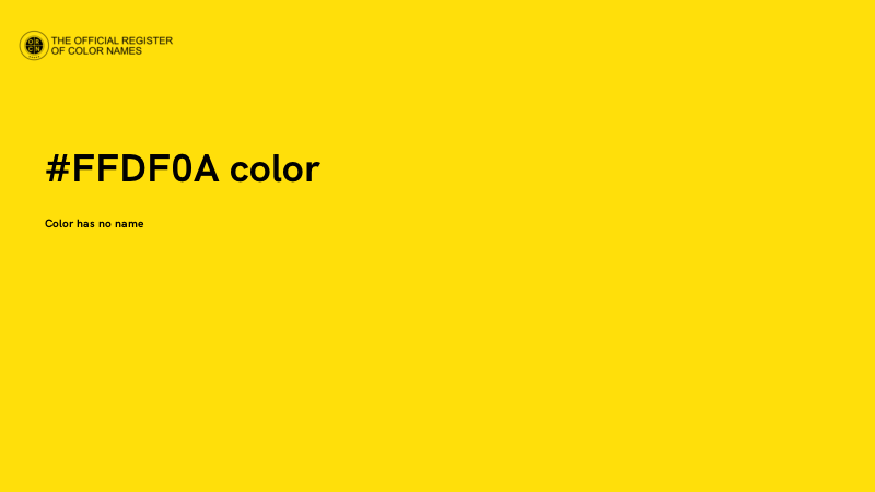 #FFDF0A color image