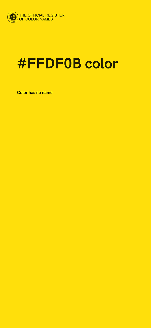 #FFDF0B color image
