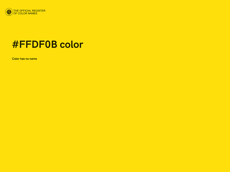 #FFDF0B color image
