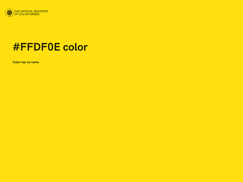 #FFDF0E color image