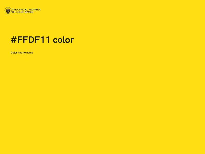 #FFDF11 color image