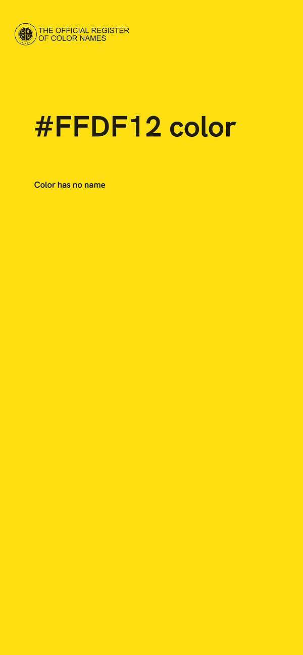 #FFDF12 color image