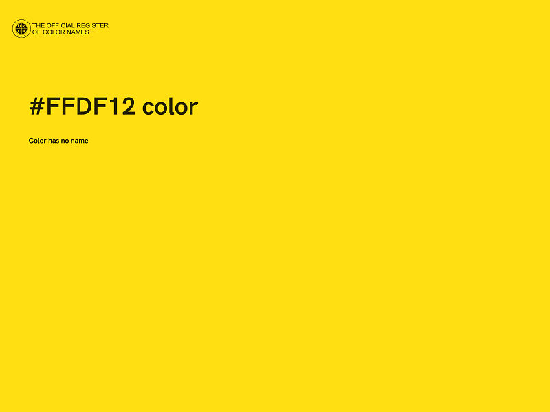 #FFDF12 color image