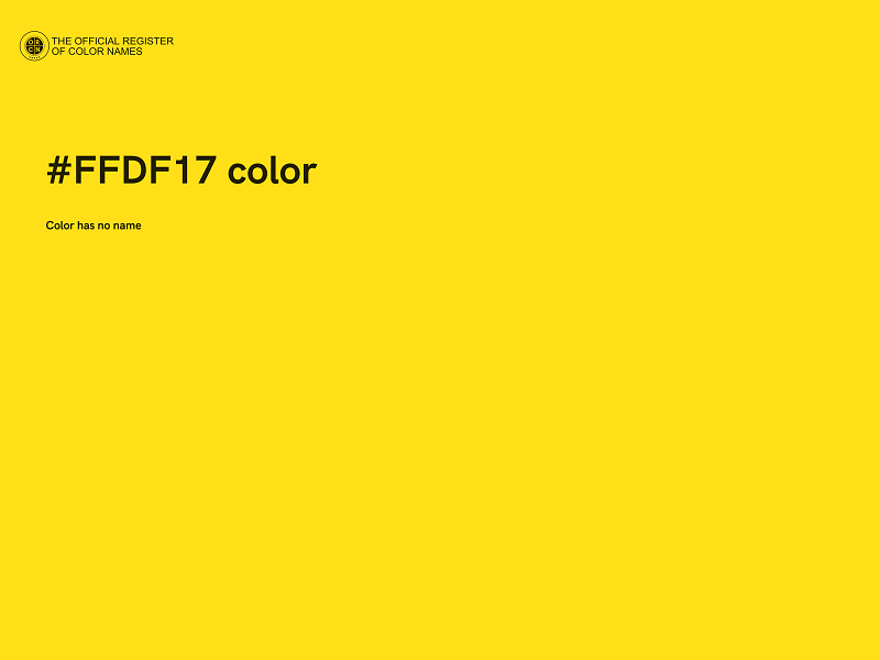 #FFDF17 color image