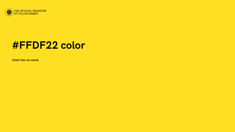 #FFDF22 color image