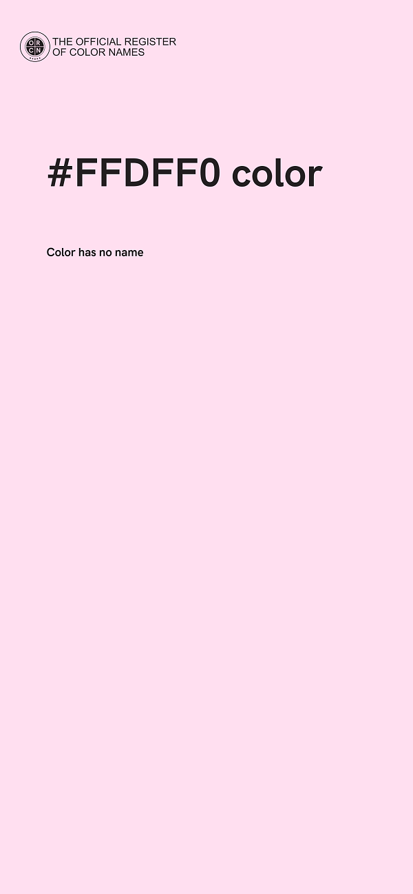 #FFDFF0 color image