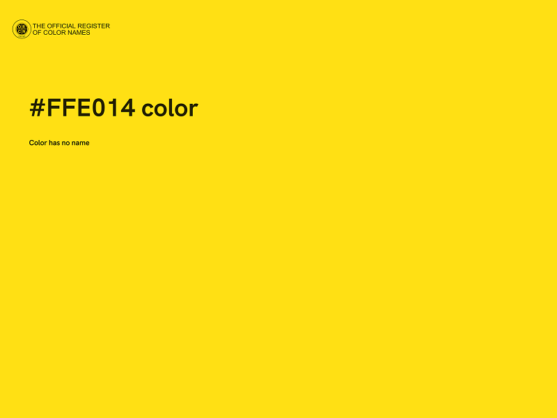 #FFE014 color image