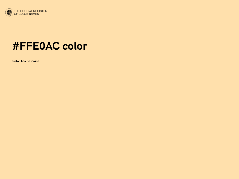 #FFE0AC color image