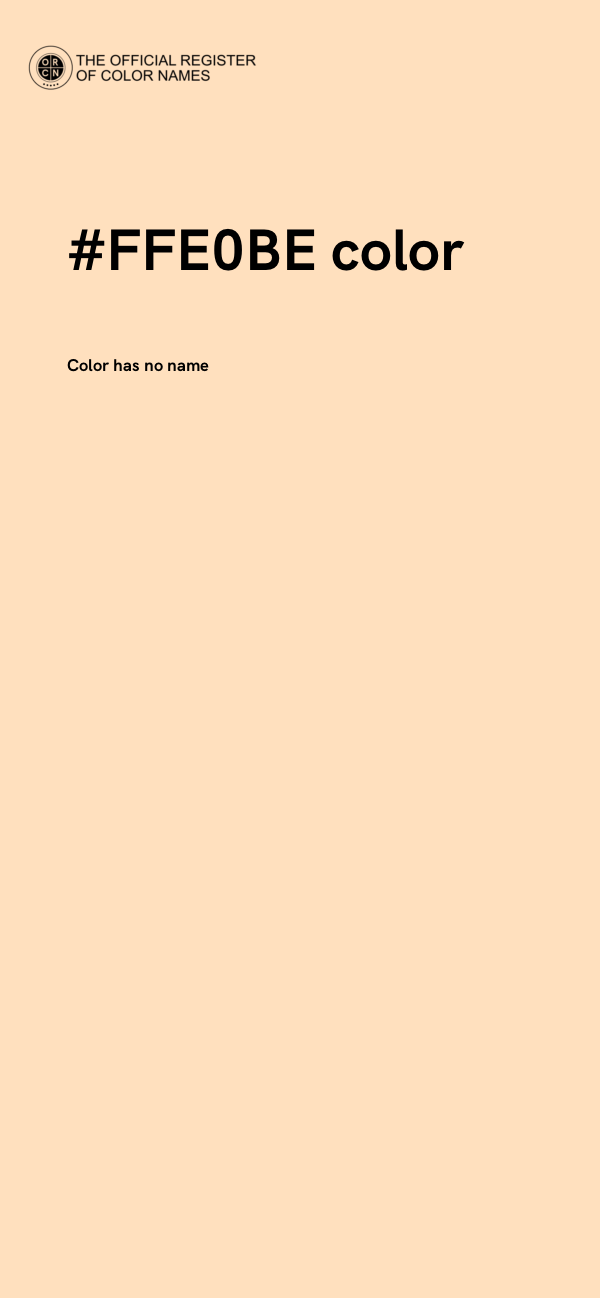 #FFE0BE color image