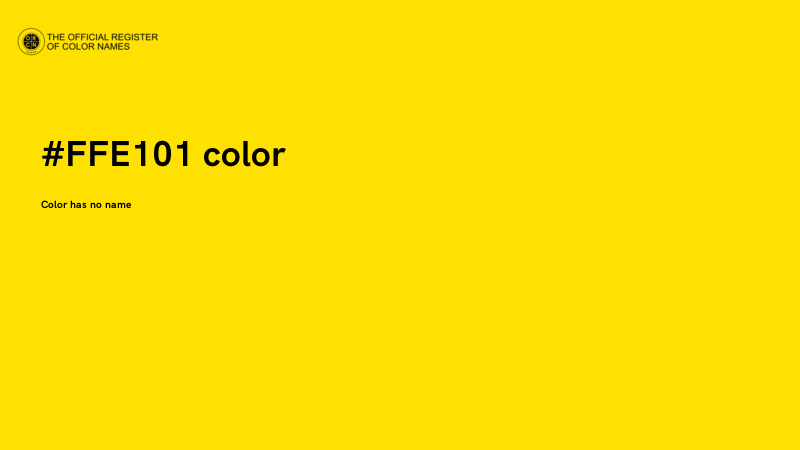 #FFE101 color image