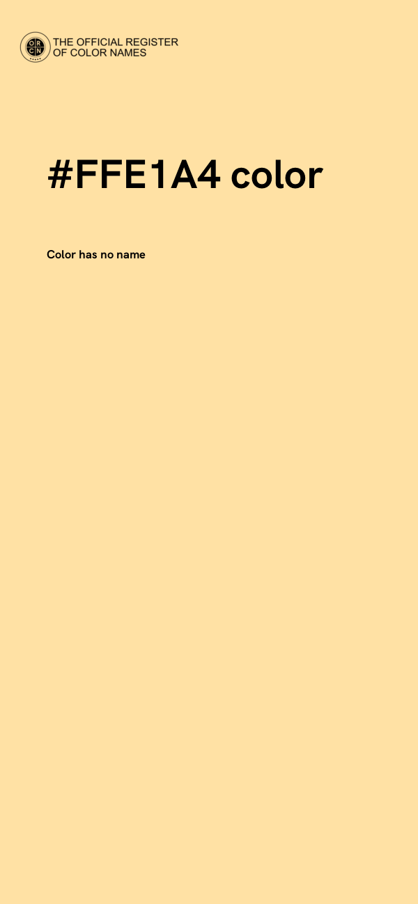 #FFE1A4 color image