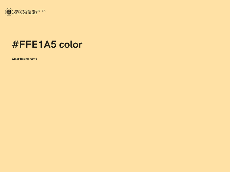 #FFE1A5 color image