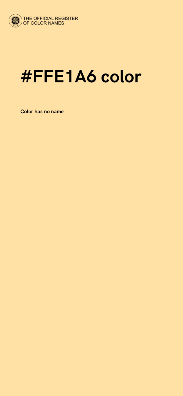 #FFE1A6 color image