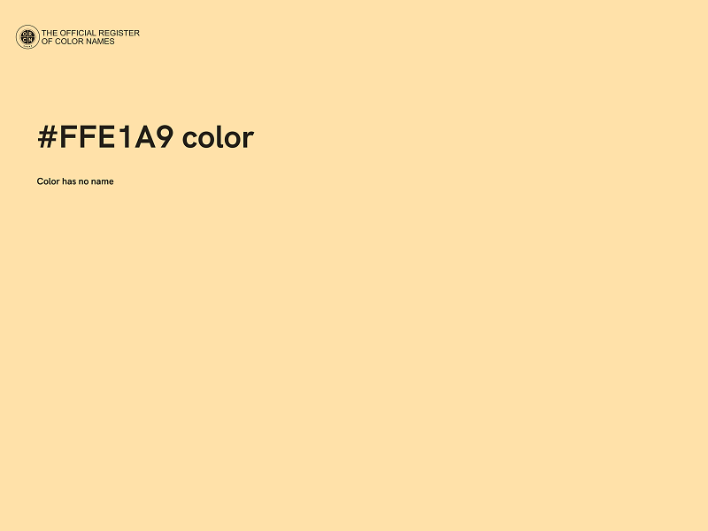 #FFE1A9 color image