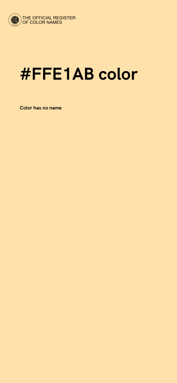 #FFE1AB color image