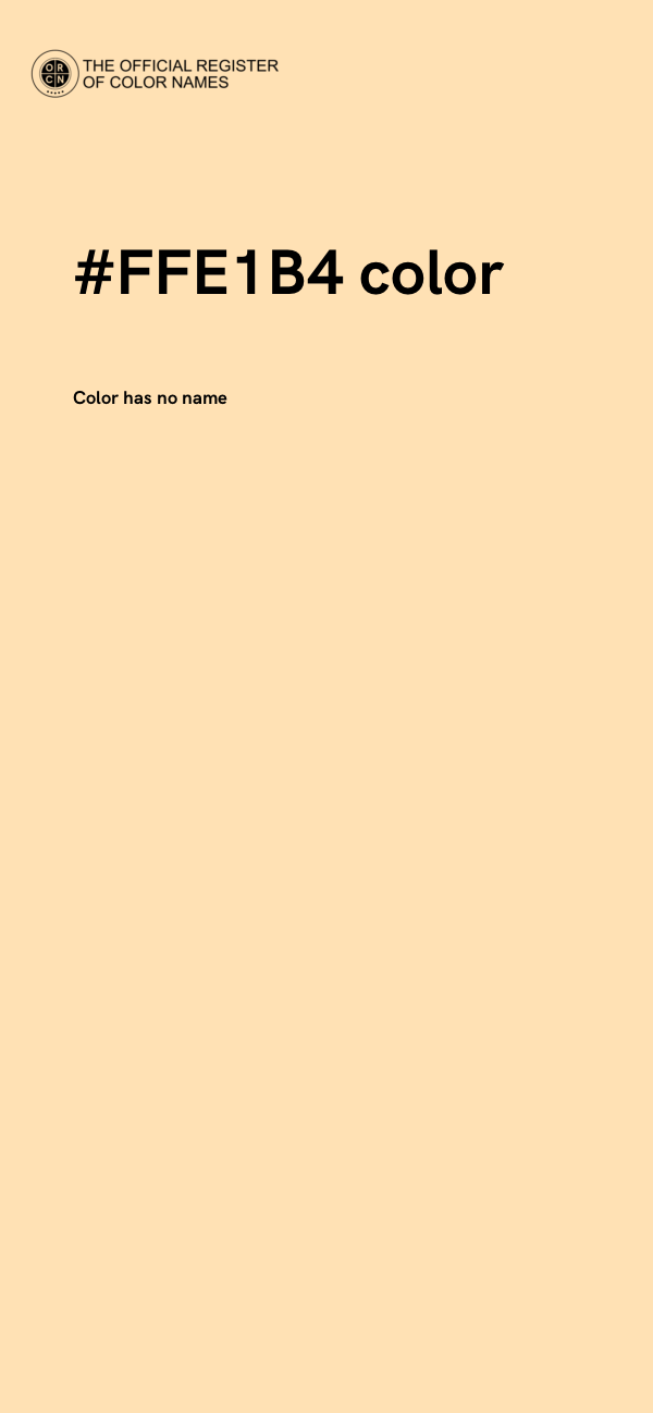 #FFE1B4 color image