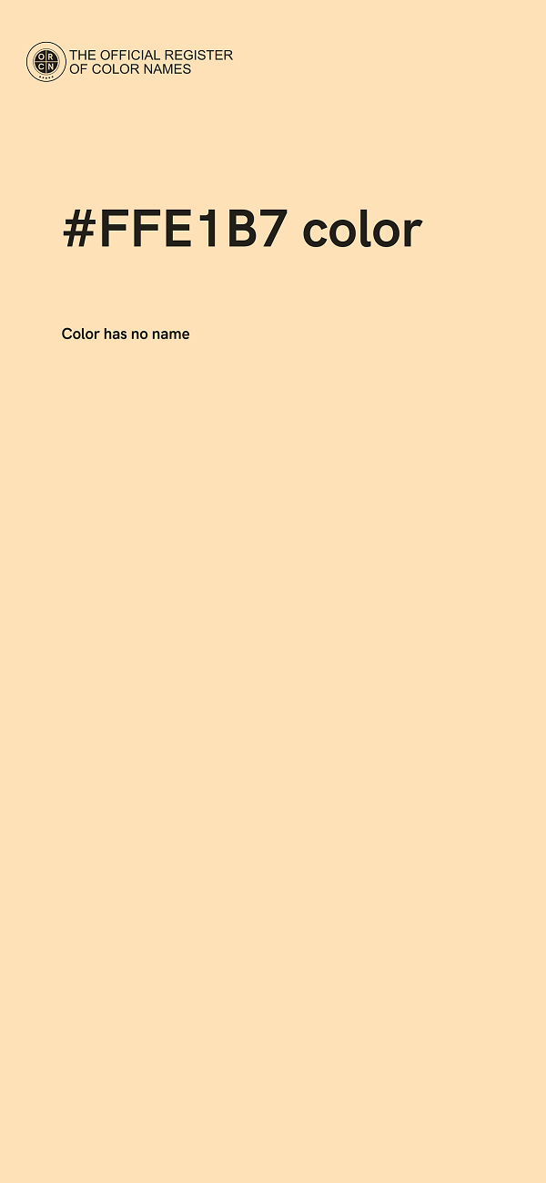 #FFE1B7 color image