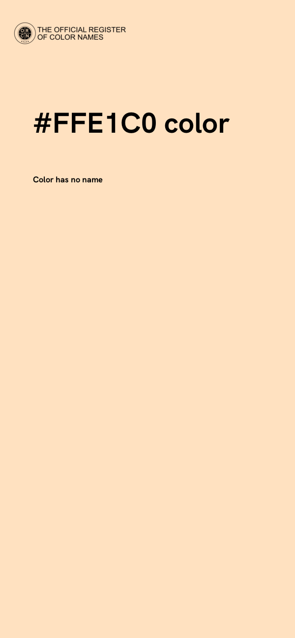 #FFE1C0 color image