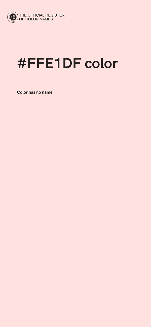 #FFE1DF color image