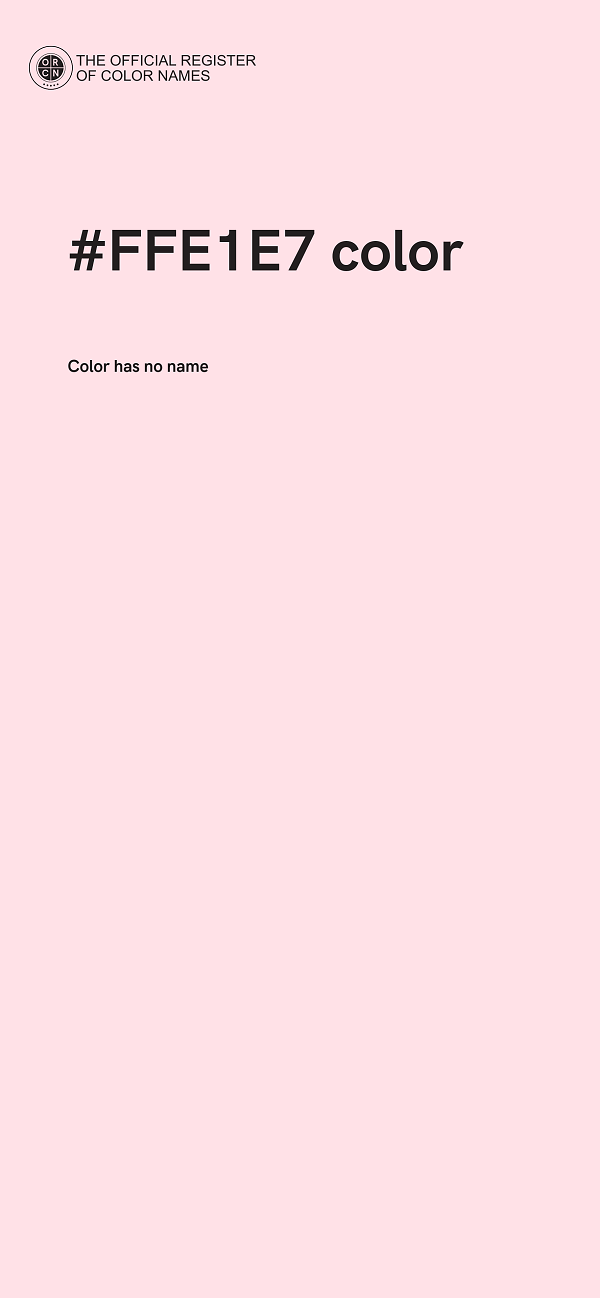 #FFE1E7 color image