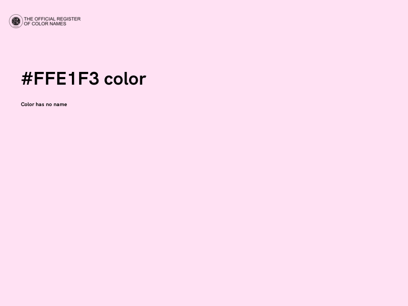 #FFE1F3 color image