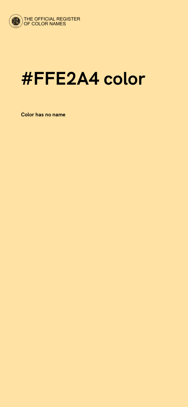 #FFE2A4 color image