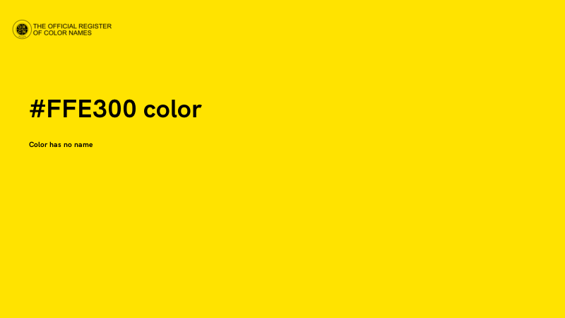 #FFE300 color image