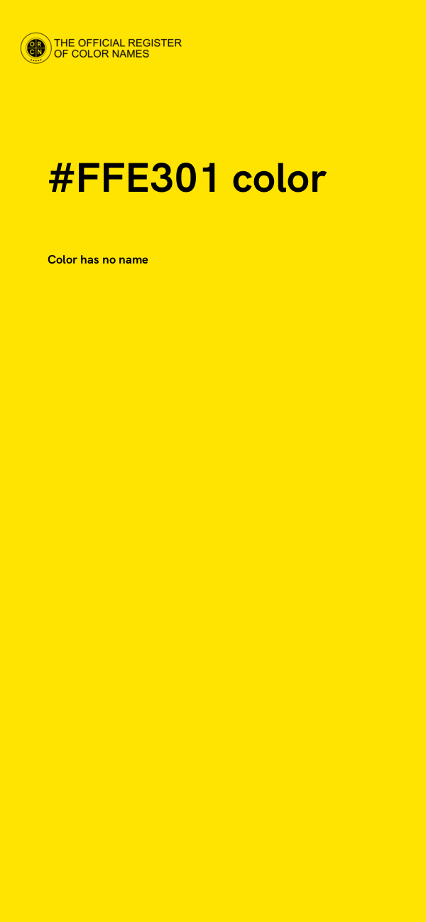 #FFE301 color image