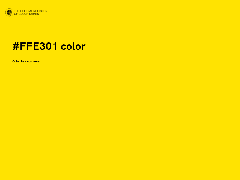 #FFE301 color image