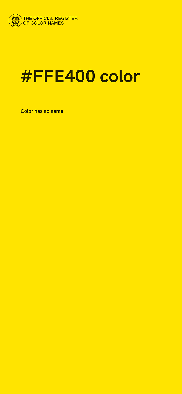 #FFE400 color image