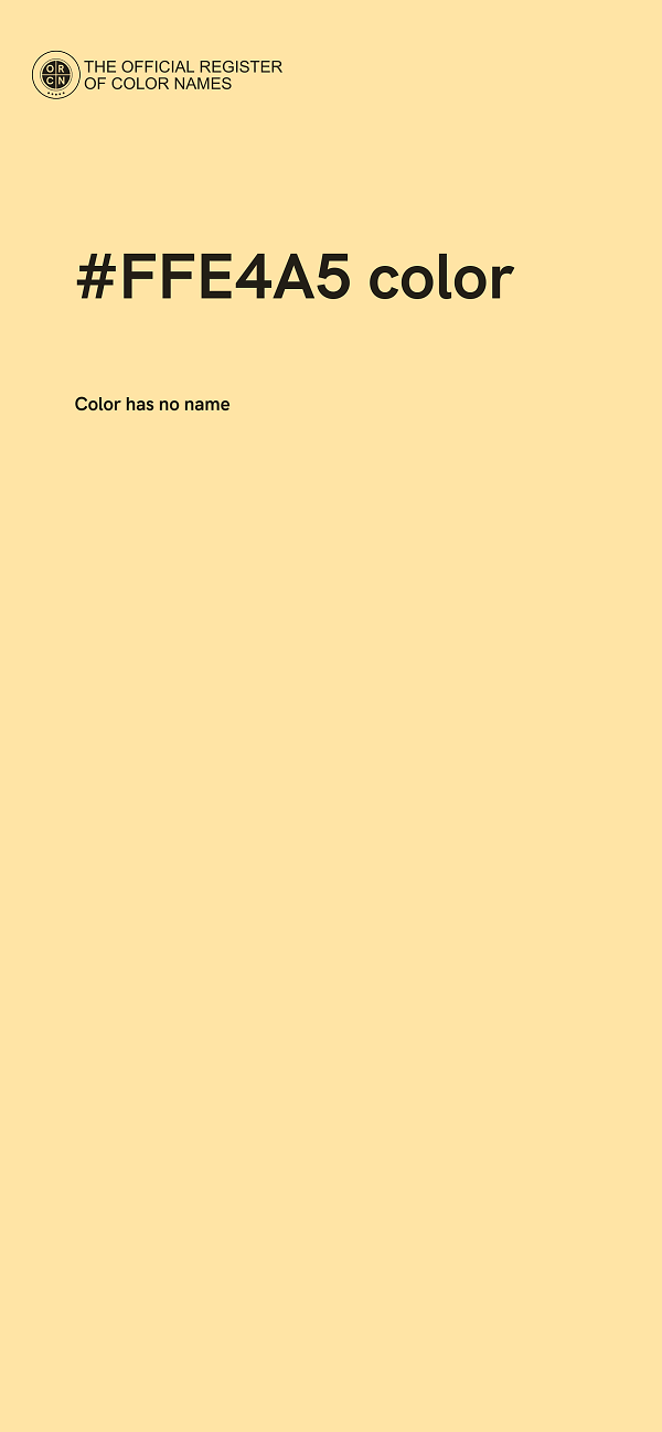 #FFE4A5 color image