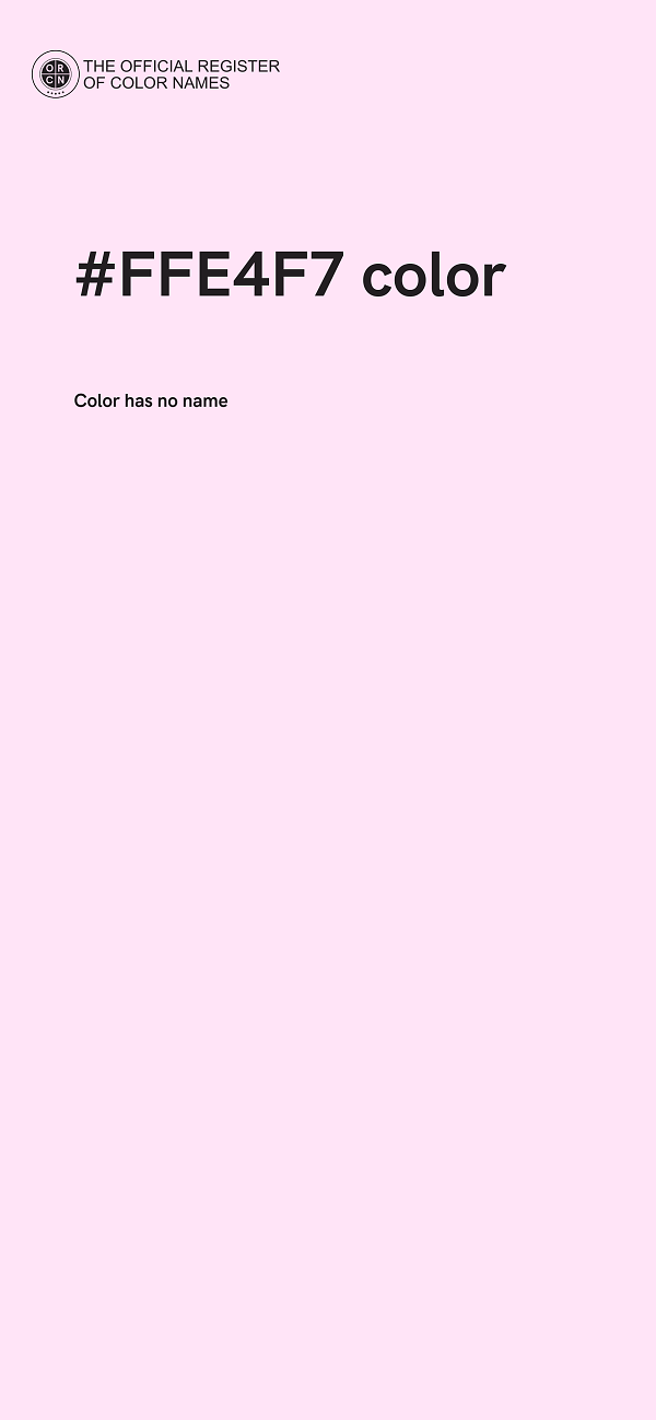 #FFE4F7 color image