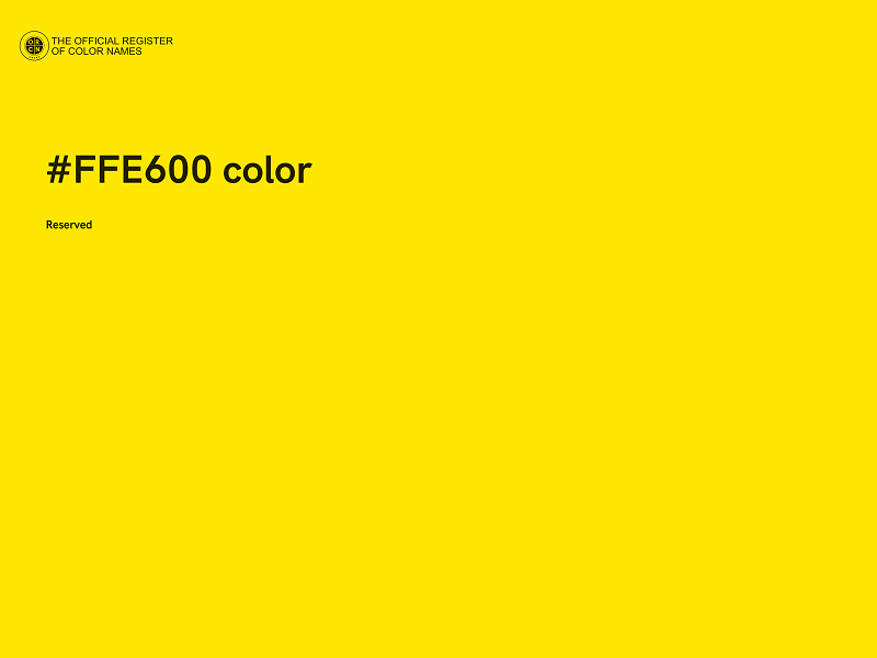 #FFE600 color image