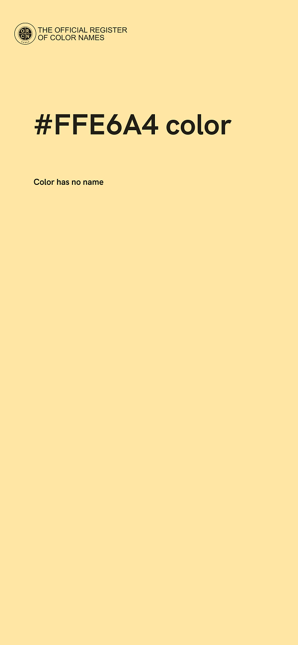 #FFE6A4 color image