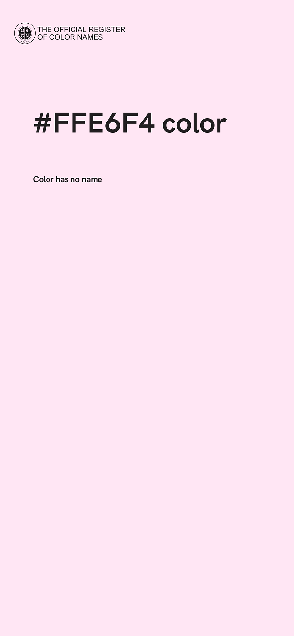 #FFE6F4 color image