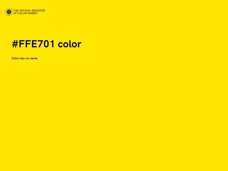 #FFE701 color image
