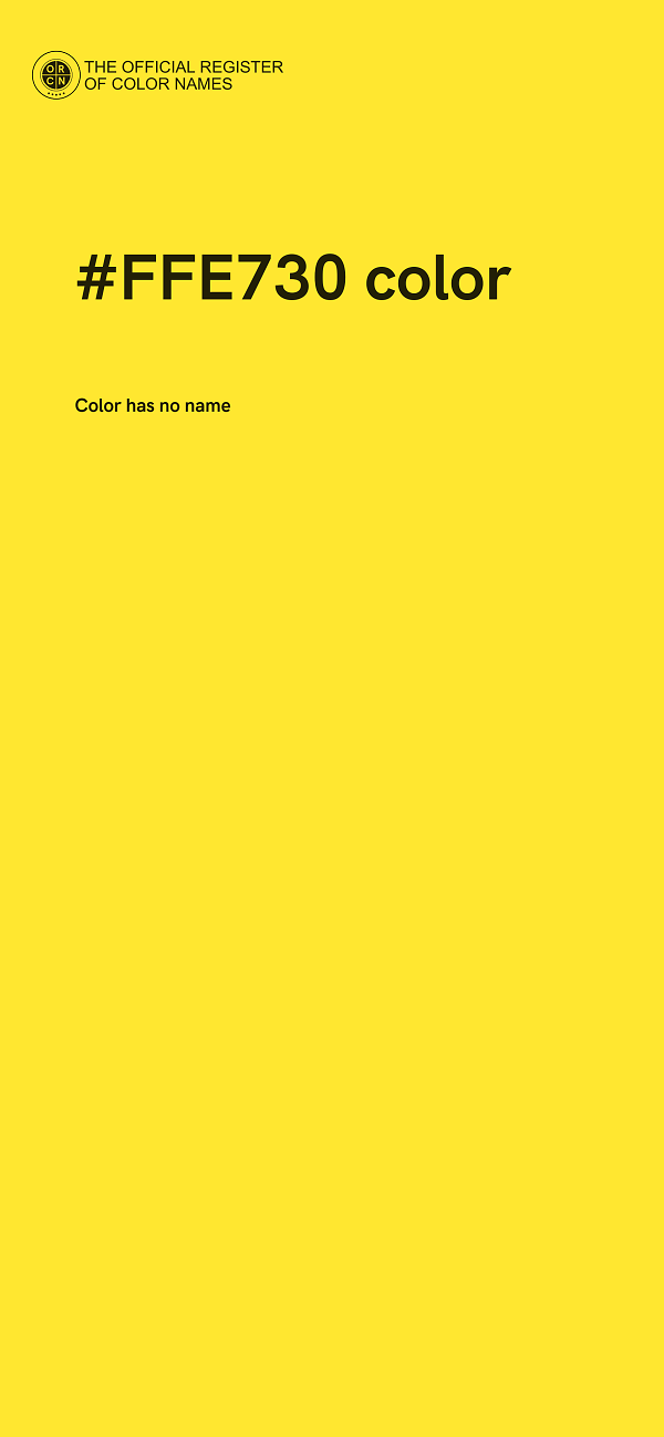 #FFE730 color image