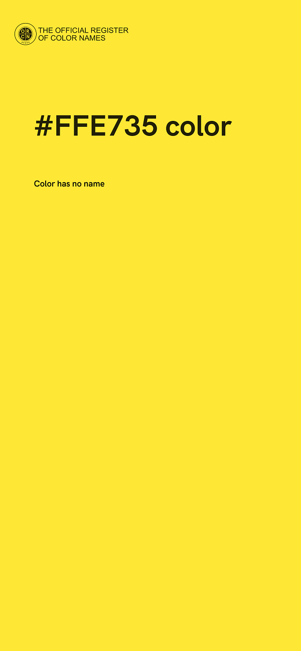 #FFE735 color image