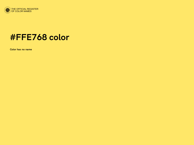 #FFE768 color image