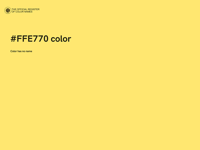 #FFE770 color image