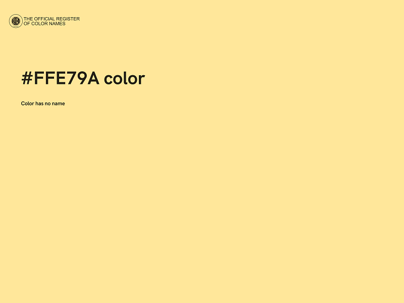 #FFE79A color image